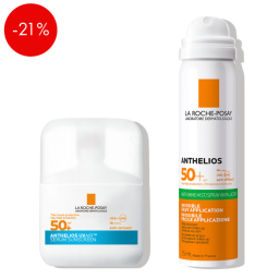 LRP Anthelios SPF, rutina za obraz z lahko teksturo (75 ml + 50 ml)