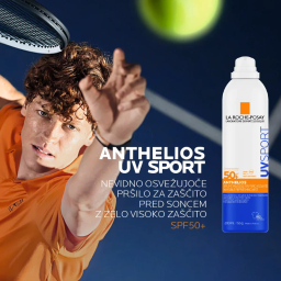 LRP Anthelios UVSport, nevidni osvežujoči sprej za zaščito pred soncem - ZF50+ (200 ml)