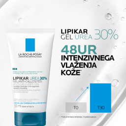 LRP Lipikar 30% Urea, gel za ciljano uporabo na suhih in grobih predelih kože (50 ml)