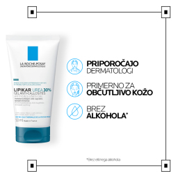LRP Lipikar 30% Urea, gel za ciljano uporabo na suhih in grobih predelih kože (50 ml)