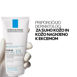 LRP Lipikar Lait Urea 10%, vlažilni losjon s trojnim učinkom za glajenje in pomiritev zelo suhe ter grobe kože (200 ml)