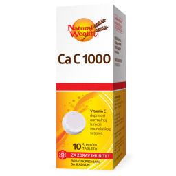 Natural Wealth Ca C 1000, šumeče tablete (10 tablet)