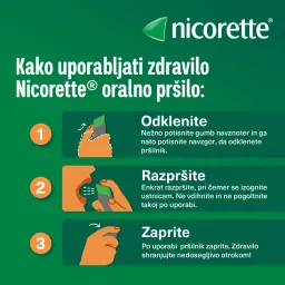 Nicorette 1 mg/odmerek oralno pršilo, raztopina (13,2 ml)
