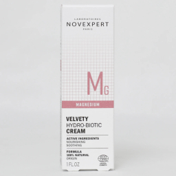 Novexpert Velvety Hydro-Biotic krema, vlažilna nega za občutljivo in suho kožo (30 ml)