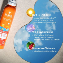Rilastil Sun System Baby, transparentno zaščitno pršilo - ZF 50+ (200 ml)