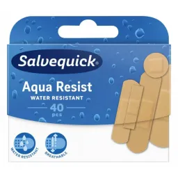 Salvequick Aqua Resist, klasični obliži - Mix (40 obližev)