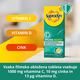 Supradyn Imuno Boost Vitamina C+D in Cink, filmsko obložene tablete (30 tablet)