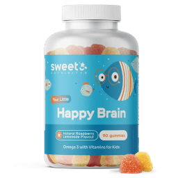 Sweet Nutribites Happy Brain Omega-3 - prehransko dopolnilo z omega-3 maščobnimi kislinami v obliki gumi bonbonov