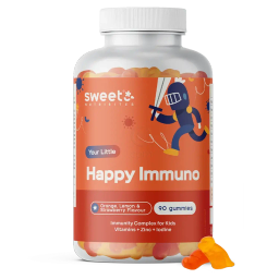 Sweet Nutribites Happy Immuno - prehransko dopolnilo z vitamini in minerali v obliki sadnih gumi bonbonov
