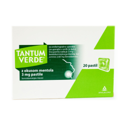 Tantum Verde z okusom mentola 3 mg, pastile (20 pastil)