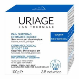 Uriage Derm-Phy, trdi sindet za umivanje obraza in telesa (100 g)