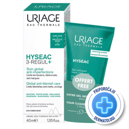 Uriage Hyseac 3-Regul+, set za mastno kožo (40 ml + 50 ml)