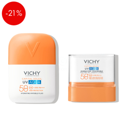 Vichy Capital Soleil SPF, rutina za obraz z lahko teksturo (50 ml + 9 g)