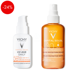 Vichy Capital Soleil SPF, rutina za zagorelo in sijočo kožo (200 ml + 40 ml)