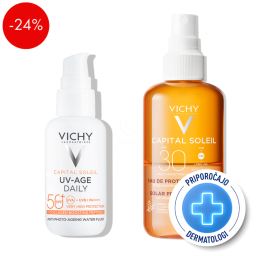 Vichy Capital Soleil SPF, rutina za zagorelo in sijočo kožo (200 ml + 40 ml)