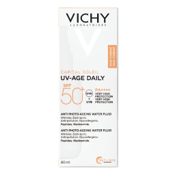 Vichy Capital Soleil, UV-AGE neobarvan dnevni fluid za obraz - ZF50+ (80 ml)