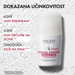 Vichy Clinical Control, antiperspirant za občutljivo kožo (50 ml)