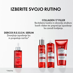 Vichy Dercos Collagen 17 Filler, ultra-obnovitveni balzam za lase (200 ml)