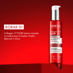 Vichy Dercos Collagen 17 Filler, ultra-obnovitveni tretma za lase (150 ml)
