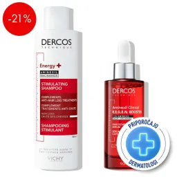 Vichy Dercos, rutina proti izpadanju las in spodbujanje rasti obstoječih las (200 ml + 90 ml)