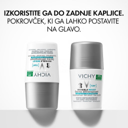 Vichy Invisible Resist 72h, detranspirant proti madežem in razdraženosti - roll-on (50 ml)