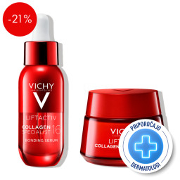 Vichy Liftactiv, protokol proti gubam in za spodbujanje proizvodnje kolagena (30 ml + 50 ml)