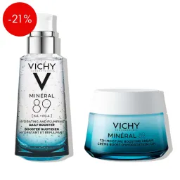 Vichy Mineral 89, protokol za intenzivno navlaženo in močnejšo kožo za vse tipe kože (2 x 50 ml)
