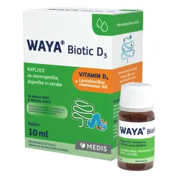 Waya Biotic D3, kapljice za novorojenčke, dojenčke in otroke (10 ml)