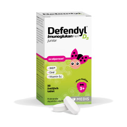 Defendyl Imunoglukan P4H D3 junior, žvečljive tablete (30 tablet)