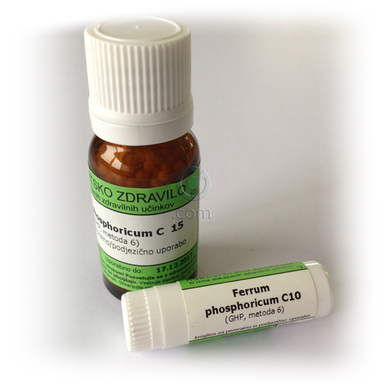 Ferrum phosphoricum, kroglice - 1 g (C10)