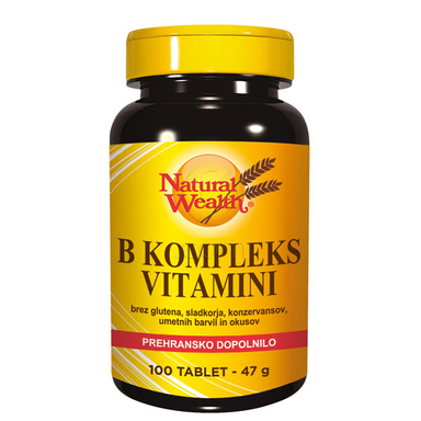 Natural Wealth B-kompleks vitamini, tablete (100 tablet)
