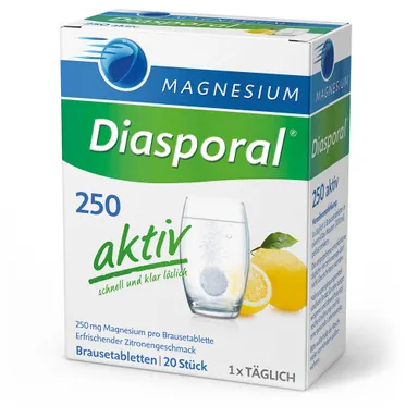 Magnesium-Diasporal 250 Aktiv, šumeče tablete (20 tablet)
