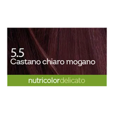 BioKap Nutricolor Delicato 5.5, barva za lase - mahagonij kostanjeva (140 ml)