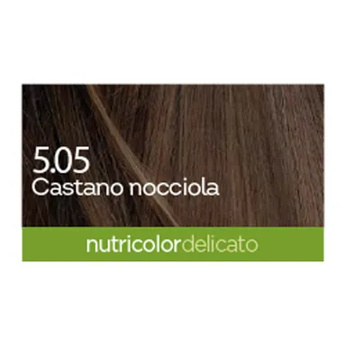 BioKap Nutricolor Delicato 5.05, barva za lase - lešnikovo kostanjeva