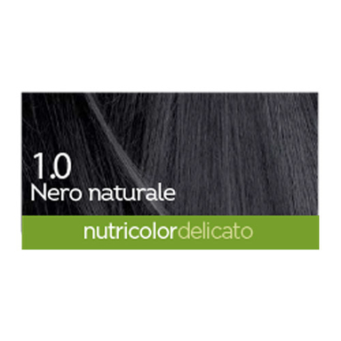 BioKap Nutricolor Delicato 1.0, barva za lase - naravno črna (140 ml)