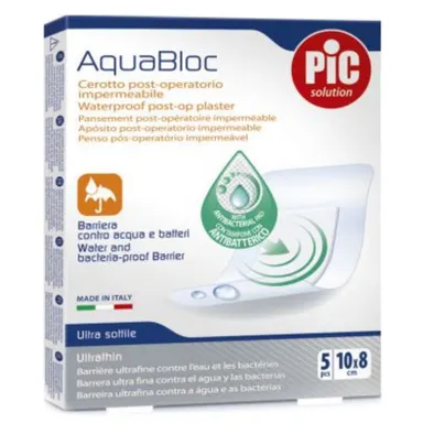 PIC Aquabloc pooperativni obliži - 10 x 8 cm (5 obližev)