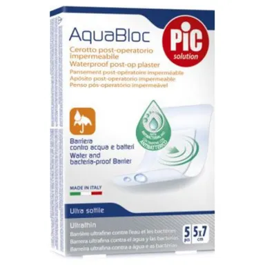 PIC Aquabloc pooperativni obliži -  5 x 7 cm (5 obližev)