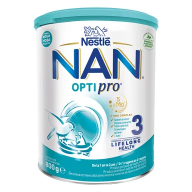 NAN Optipro 3, nadaljevalno mleko za majhne otroke (800 g)