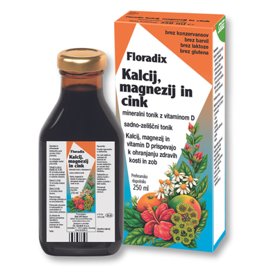 Floradix Kalcij, Magnezij in Cink, tonik (250 ml)