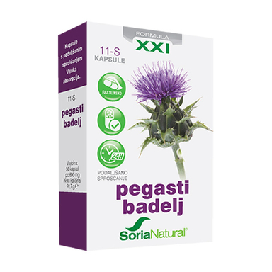 Soria Natural Pegasti Badelj XXI, kapsule s podaljšanim sproščanjem (30 kapsul)