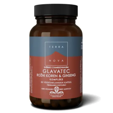 Terranova Glavatec, Rožni koren in Ginseng kompleks, 50 kapsul