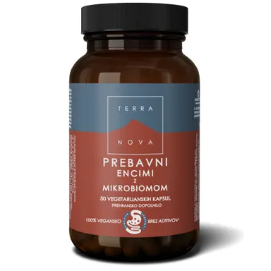 Terranova prebavni encimi z mikrobiomom kompleks, kapsule (50 kapsul)