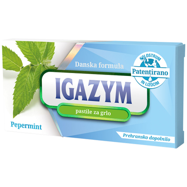Igazym, pastile za grlo - okus peperminta (20 pastil)