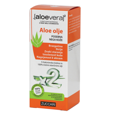 Aloe Vera X2 Zuccari, Aloe olje za nego kože (50 ml)