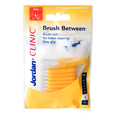 Jordan Brush Between - Rumena, 0,7 mm (10 medzobnih ščetk)