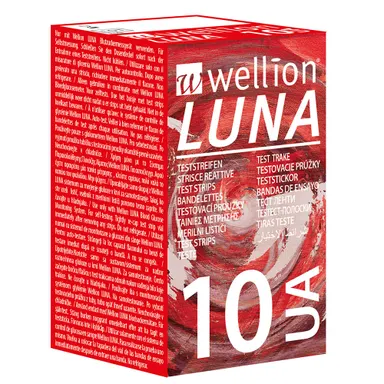 Wellion Luna, merilni lističi za sečno kislino (10 lističev)
