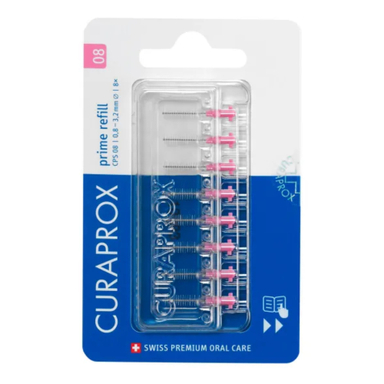 Curaprox CPS 08 Prime Refill (8 medzobnih ščetk + etui)