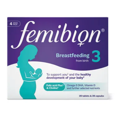 Femibion 3, tablete in kapsule za čas dojenja (28 tablet + 28 kapsul)