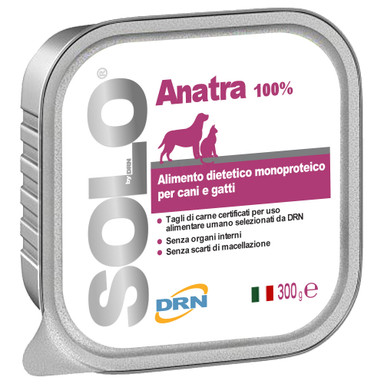 Solo Anatra, monoproteinska dieta za pse in mačke - Raca (6 x 300 g)
