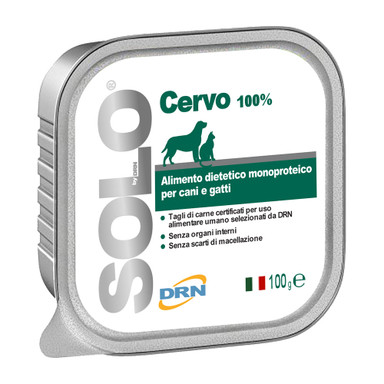 Solo Cervo, monoproteinska dieta za pse in mačke z jelenom (6 x 100 g)
